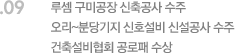 09. 루셈 구미공장 신축공사 수주, 오리~분당기지 신호설비 신설공사 수주, 건축설비협회 공로패 수상